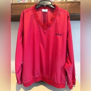 Vintage IZOD Pull Over Red Windbreaker